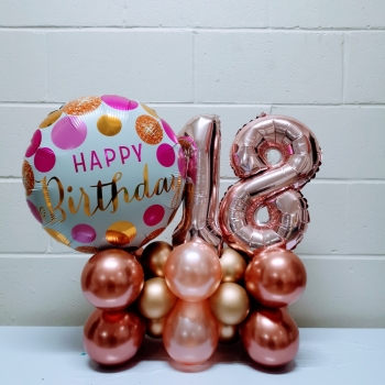 Happy Birthday centerpiece + 2 number 