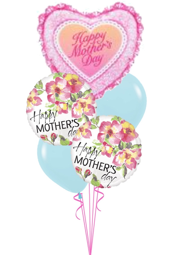 Happy Mother's day Bouquet with pastel balloons