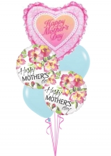 Happy Mother's day Bouquet with pastel balloons
