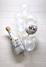 Happy New Year Clear Balloon Bouquet