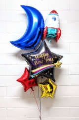 Happy New Year Let's Get Out Of Here Balloon Bouquet
