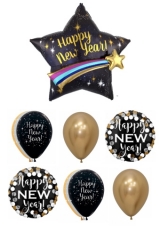 Happy new year Shooting Star balloon with dots Bouquet