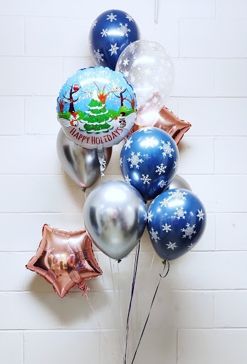 Happy Snowy Holidays Balloon Bouquet