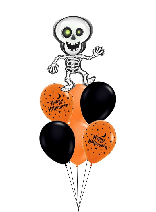 Haunted Skeleton Halloween Balloon Bouquet