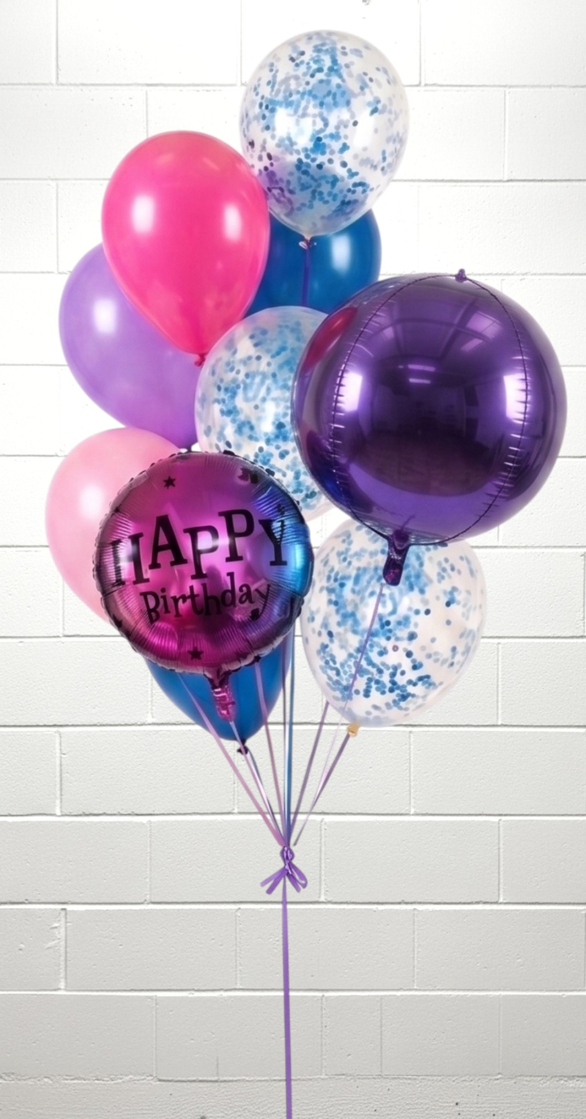 Happy Birthday Ombre Balloon Bouquet