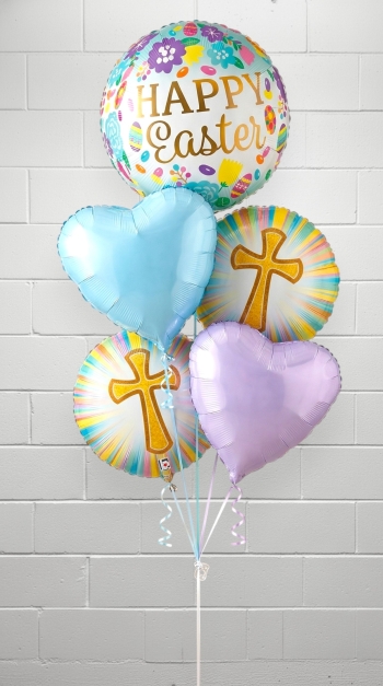 Hearts and Easter Balloon Bouquet