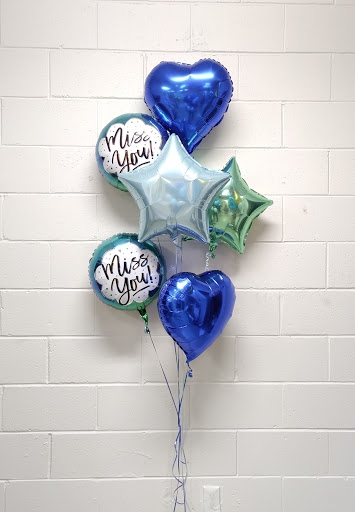 Hearts and Stars Miss You Balloon Bouquet