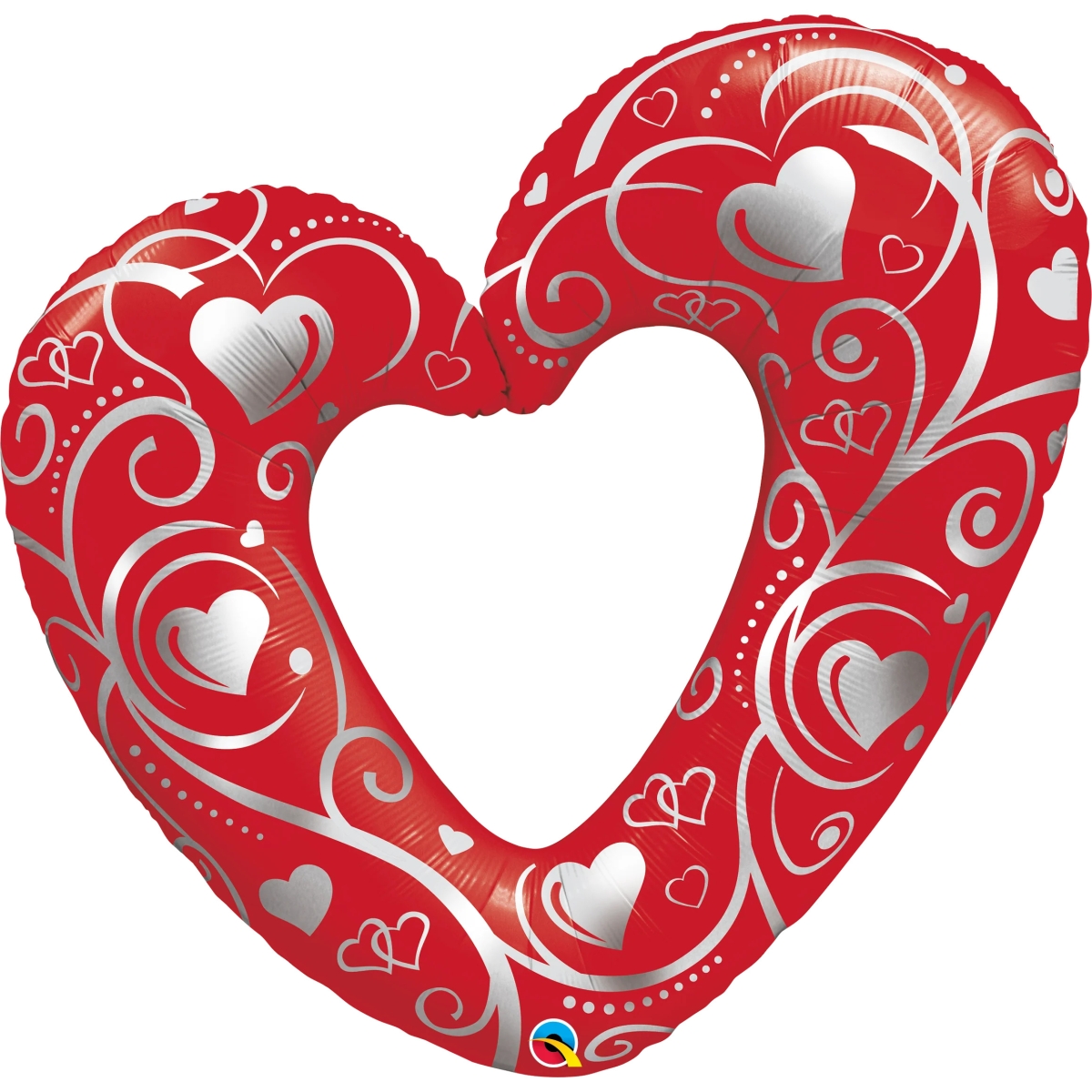 Hearts & Filigree Red Balloon