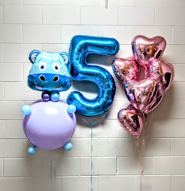 Hippo Birthday To You Heart & Pick An Age Set 2