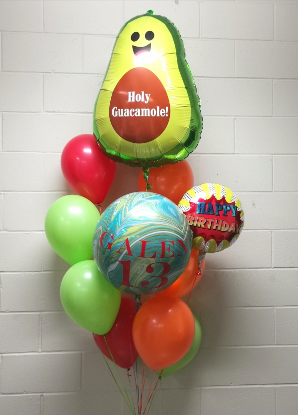 Holy Moly Guacamole Happy Birthday Balloon Bouquet