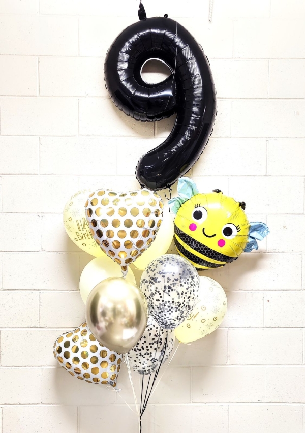 Honeycomb Bee Delightful Pick an Age Balloon Bouquet