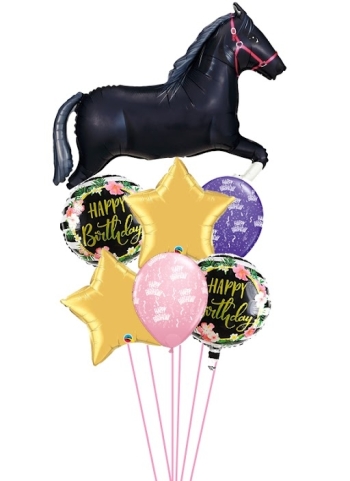 Horse Black Birthday Bouquet 5