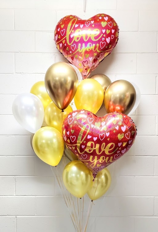 Huge Red & Gold Love Ombre Bouquet