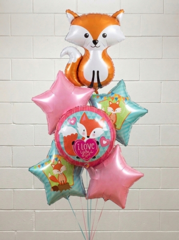 I Love You Fox Latex-Free Balloon Bouquet