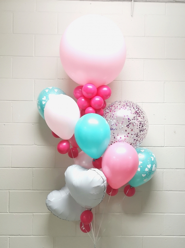 I Love You Pink & Teal 