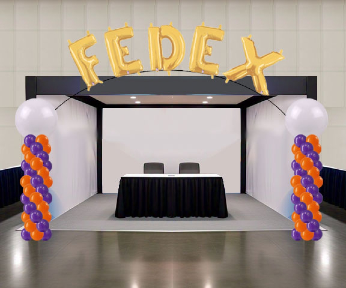 [INDOOR] 10FT (2) Columns + (5) Letter Helium Arch
