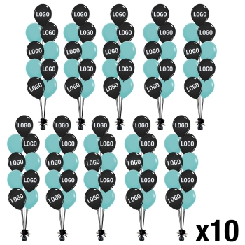 INK Custom Printed Balloon Bouquet [Set of 10] Latex Balloon Trees of 9