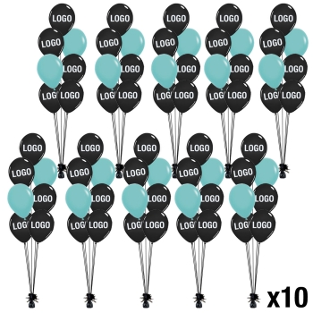 INK Custom Printed Balloon Bouquet [Set of 10] Latex Balloon Trees of 7