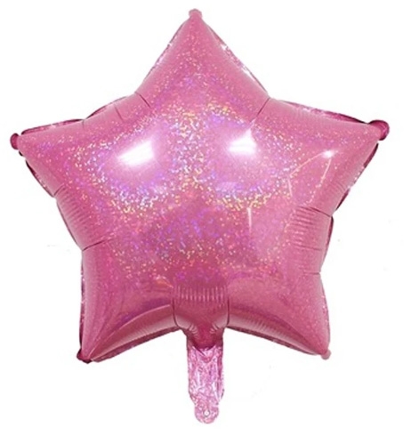 Iridescent Pink Star Balloon