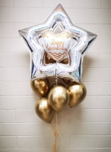 Iridescent Star Anniversary Balloon Bouquet 