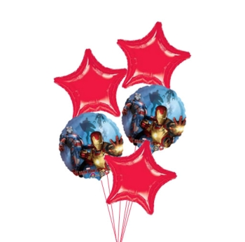 Iron Man Superhero Avengers Latex-Free Stars Bouquet