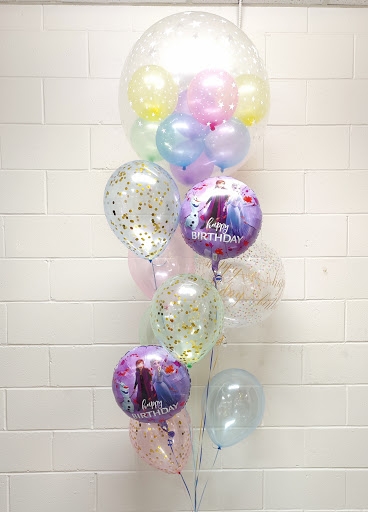 Jewel Pastel Star Frozen Birthday Confetti Balloon Bouquet