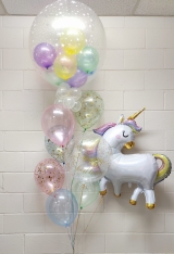 Jewel Pastel Star Unicorn Birthday Confetti Balloon Bouquet