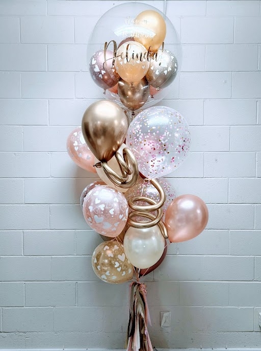 Jewel Rose Gold Custom Print Tassel Bouquet