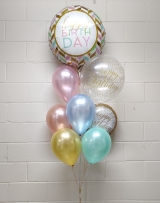 Jumbo Triple Birthday Metallic Colourful Balloon Bouquet 