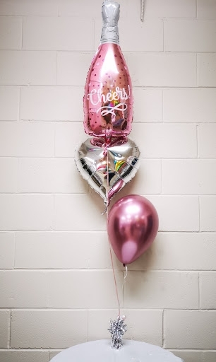 Junior Champagne Love Balloon Centerpiece 
