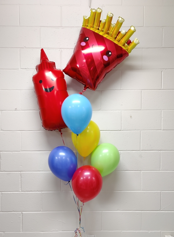 Ketchup and Fries Balloon Bouquet