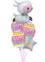 Lamby Lamb with Easter Eggs Balloon Bouquets