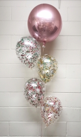 Let It Snowflake Christmas Confetti Balloon Bouquet