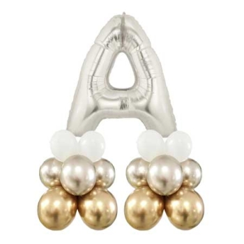Letter A Balloon 55inch Standup Silver