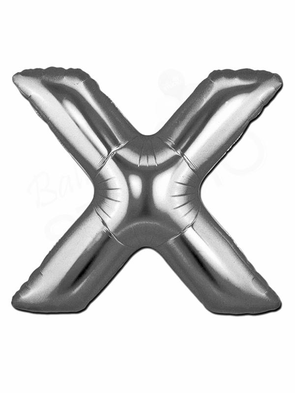 Silver Letter Balloon X
