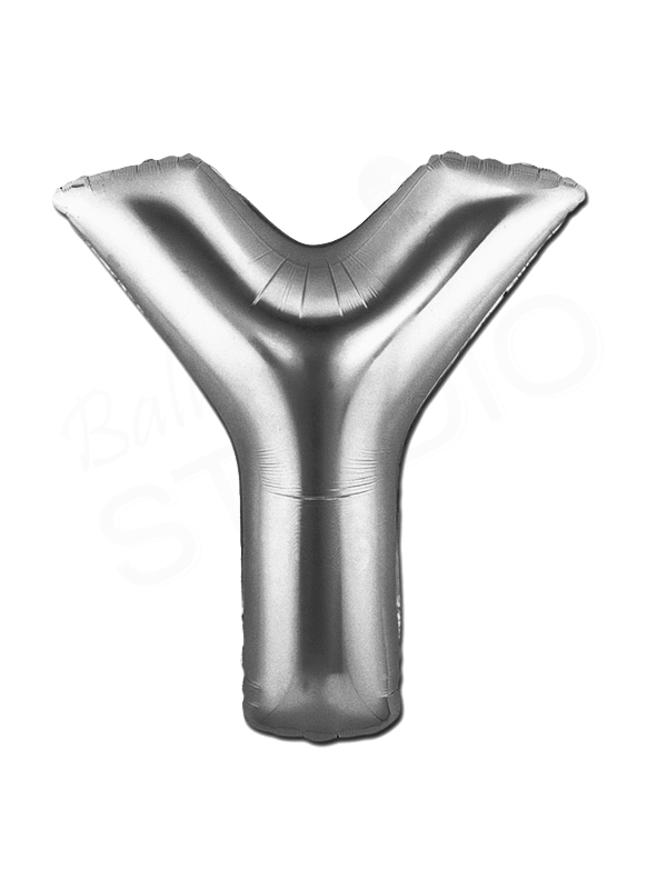Silver Letter Balloon Y