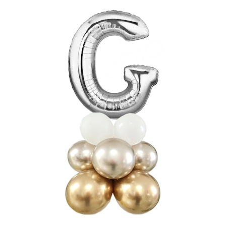 Letter G Balloon 55inch Standup Silver