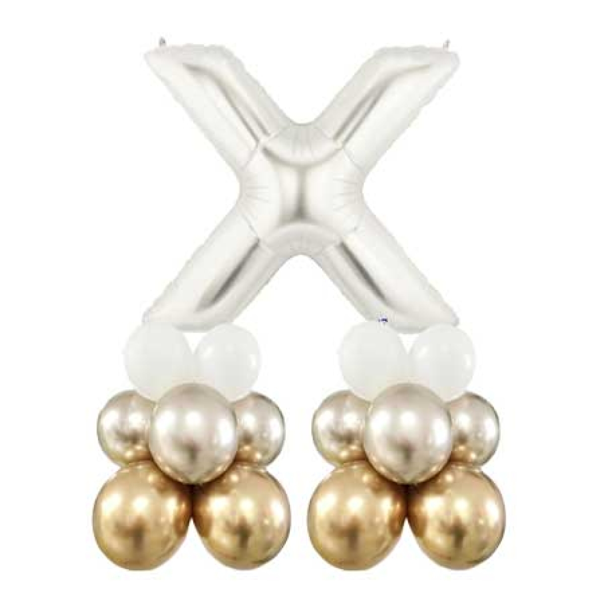 Letter X Balloon 55inch Standup Silver