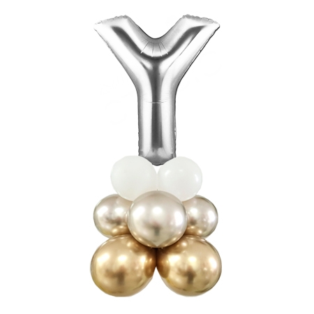 Letter Y Balloon 55inch Standup Silver