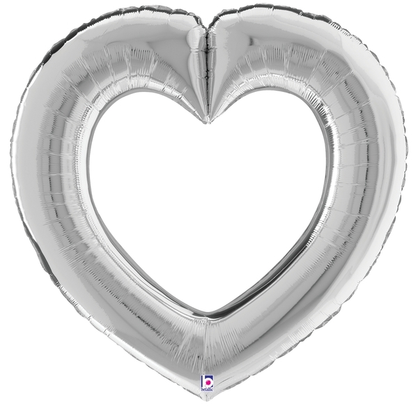 Linking Heart Silver balloon