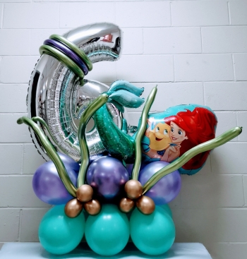 [4ft] Little Mermaid Ariel Stand Up + 1 Number