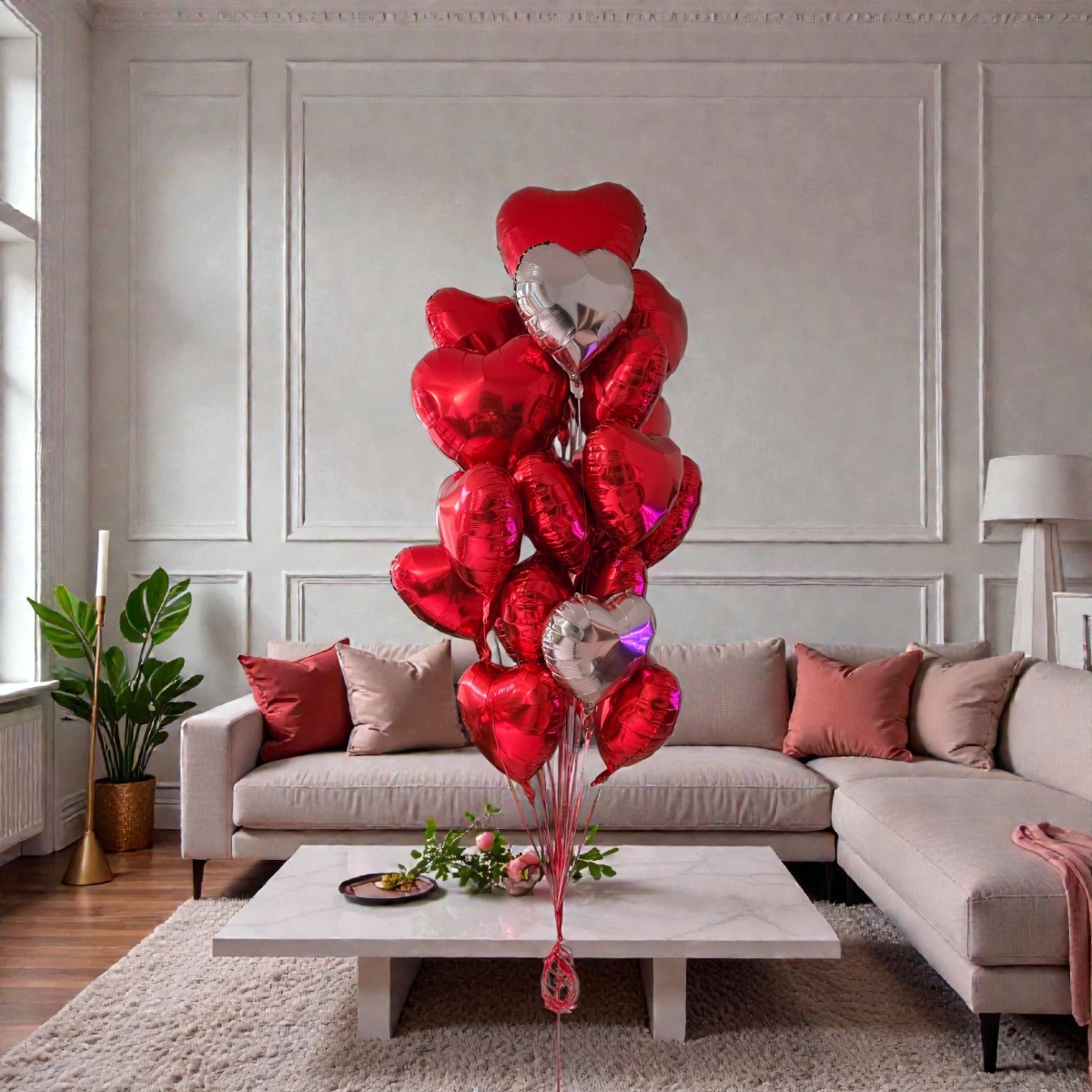 Love Hearts Mix For You Foil Mylar Balloon Bouquet
