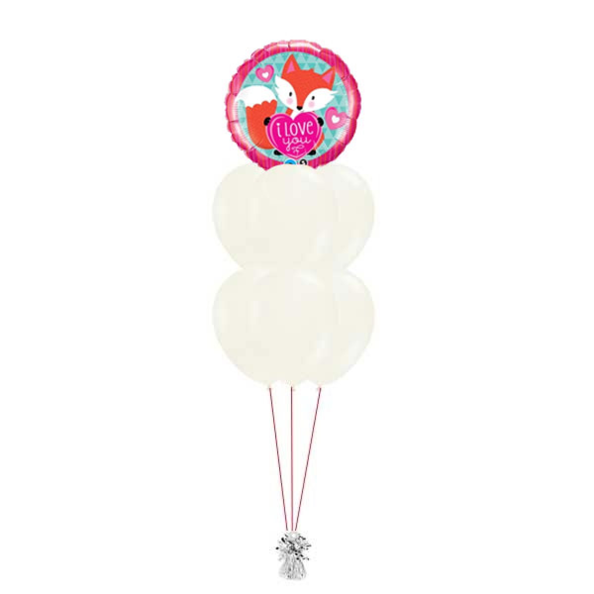 I Love You Fox Simply Sweet Balloon Bouquet