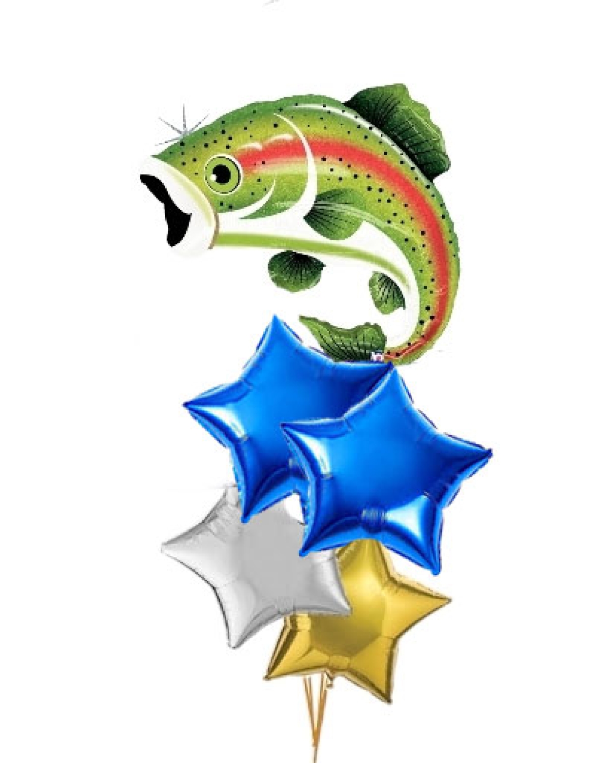 Gone Fishing Catch Of The Day Fish Balloon Bouquet