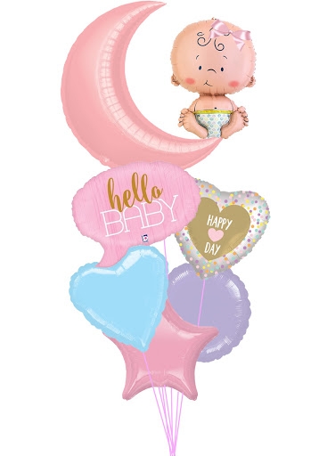 Lovely Baby Girl  On the Moon 