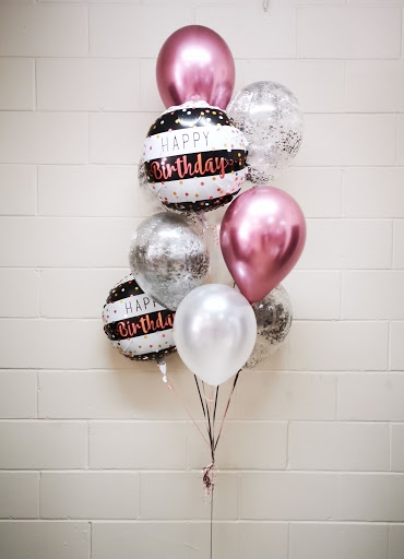 Marble Graffiti Birthday Balloon Bouquet