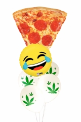 Marijuana Balloons and Pizza bouquet