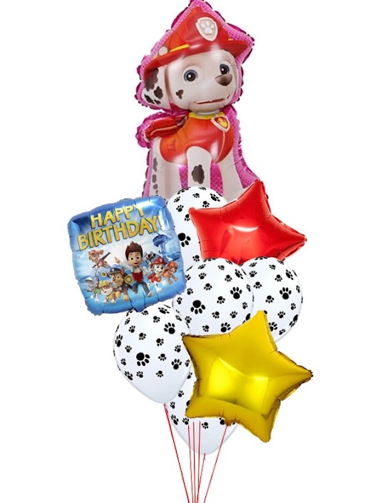Marshall Paw Patrol Happy Birthday Balloon Bouquet