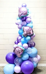 [6FT] Organic Undersea Bubbles Mermaid Splash Tapered Garland Column INDOOR