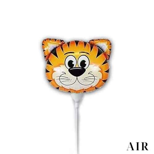 Tiger - 9" Mini Shape Mylar Foil Balloon AIR-FILL